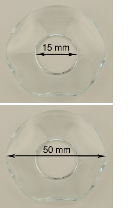 Bild vom Artikel Glasmanschette (gewellter Rand, 15 x 50 mm)