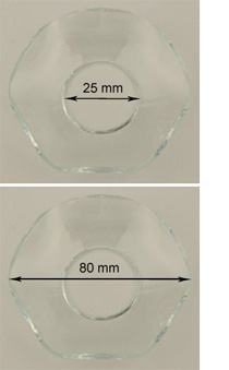 Bild vom Artikel Glasmanschette (gewellter Rand, 25 x 80 mm)