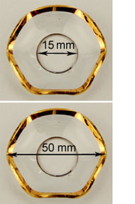 Bild vom Artikel Glasmanschette (gewellter Goldrand, 15 x 50 mm)