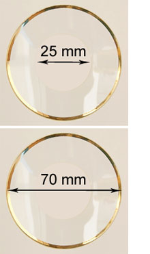 Bild vom Artikel Glasmanschette (glatter Goldrand, 25 x 70 mm)