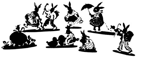 Bild vom Artikel Laubsägevorlage für 9 Osterfiguren (A)