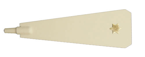 Bild vom Artikel Pyramidenflügel mit Schaft und Stern, 11,5 cm (historische Farbe)