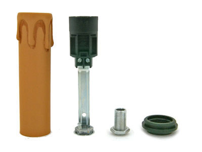 Bild vom Artikel Set Kunststoff-Schaft mit Fassung E 14 für Außen (antik)