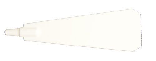 Bild vom Artikel Pyramidenflügel mit Schaft, 9 cm (weiß)