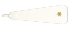 Bild vom Artikel Pyramidenflügel mit Schaft und Stern, 10,5 cm (weiß)