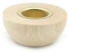 Bild vom Artikel Kerzenhalter (Schalenform, lackiert) mit 14 mm Messing-Einsatz (A)