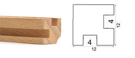 Bild vom Artikel Nutleiste für 4-eckige Pyramide (Nut 4 mm, L 50 cm)