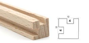 Bild vom Artikel Nutleiste für 4-eckige Pyramide (Nut 4 mm, L 50 cm)