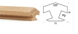 Bild vom Artikel Nutleiste für 6-eckige Pyramide (Nut 3 mm, L 25 cm)