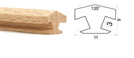 Bild vom Artikel Nutleiste für 8-eckige Pyramide (Nut 3 mm, L 25 cm)