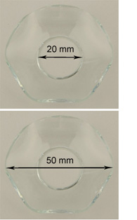 Bild vom Artikel Glasmanschette (gewellter Rand, 20 x 50 mm)