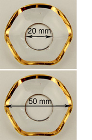 Bild vom Artikel Glasmanschette (gewellter Goldrand, 20 x 50 mm)