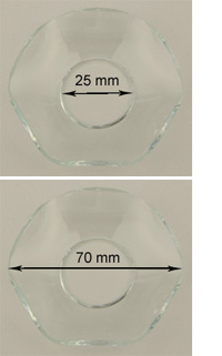 Bild vom Artikel Glasmanschette (gewellter Rand, 25 x 70 mm)