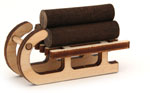 Bild vom Artikel Schlitten mit Holz (45  x 21 x 25 mm) (A)