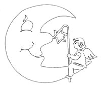 Bild vom Artikel Fensterbild Mond mit Engel