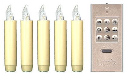 Bild vom Artikel 5 LED-Kerzen mit Fernbedienung (elfenbein)