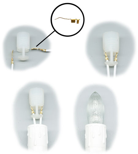 Kontakte in Fassung E10 einsetzten