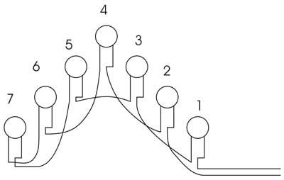 Verkabelung eines 7-Kerzigen Schwibbogens